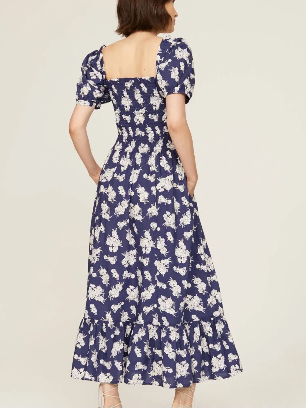 Polo Ralph Lauren Blue Floral Day Dress with pockets (size XL) - Picture 4 of 11